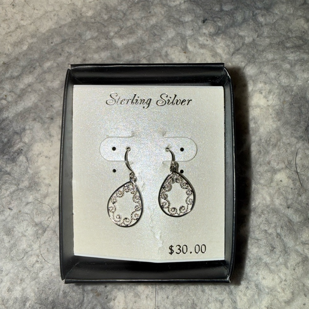 Avon Sterling Silver Teardrop Earrings